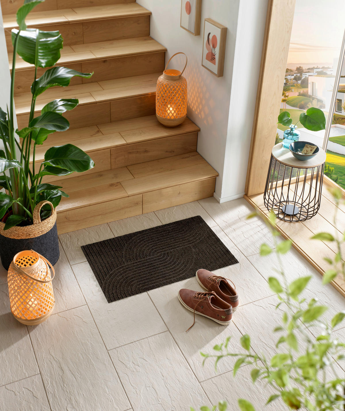 FUßMATTE 45/75 cm Loop dark brown  - Braun, Design, Kunststoff/Textil (45/75cm) - wash+dry