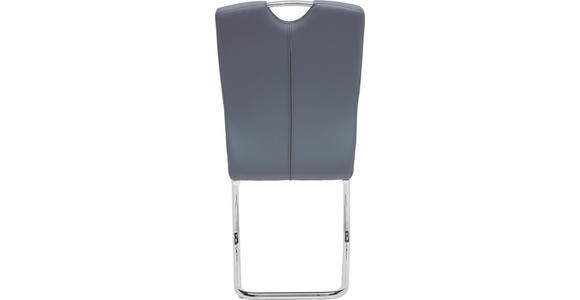 SCHWINGSTUHL in Metall, Textil Blau, Chromfarben - Blau/Chromfarben, Design, Textil/Metall (58,5/99,5/46cm) - Hom`in