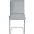 SCHWINGSTUHL  in Stahl Chenille  - Chromfarben/Hellgrau, Design, Textil/Metall (46/92/60cm) - Dieter Knoll