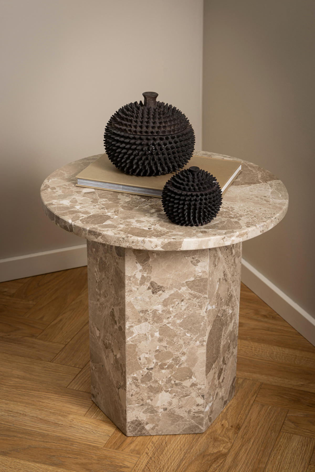 BEISTELLTISCH in Stein 50/50/50 cm  - Beige/Braun, Design, Stein (50/50/50cm) - MID.YOU