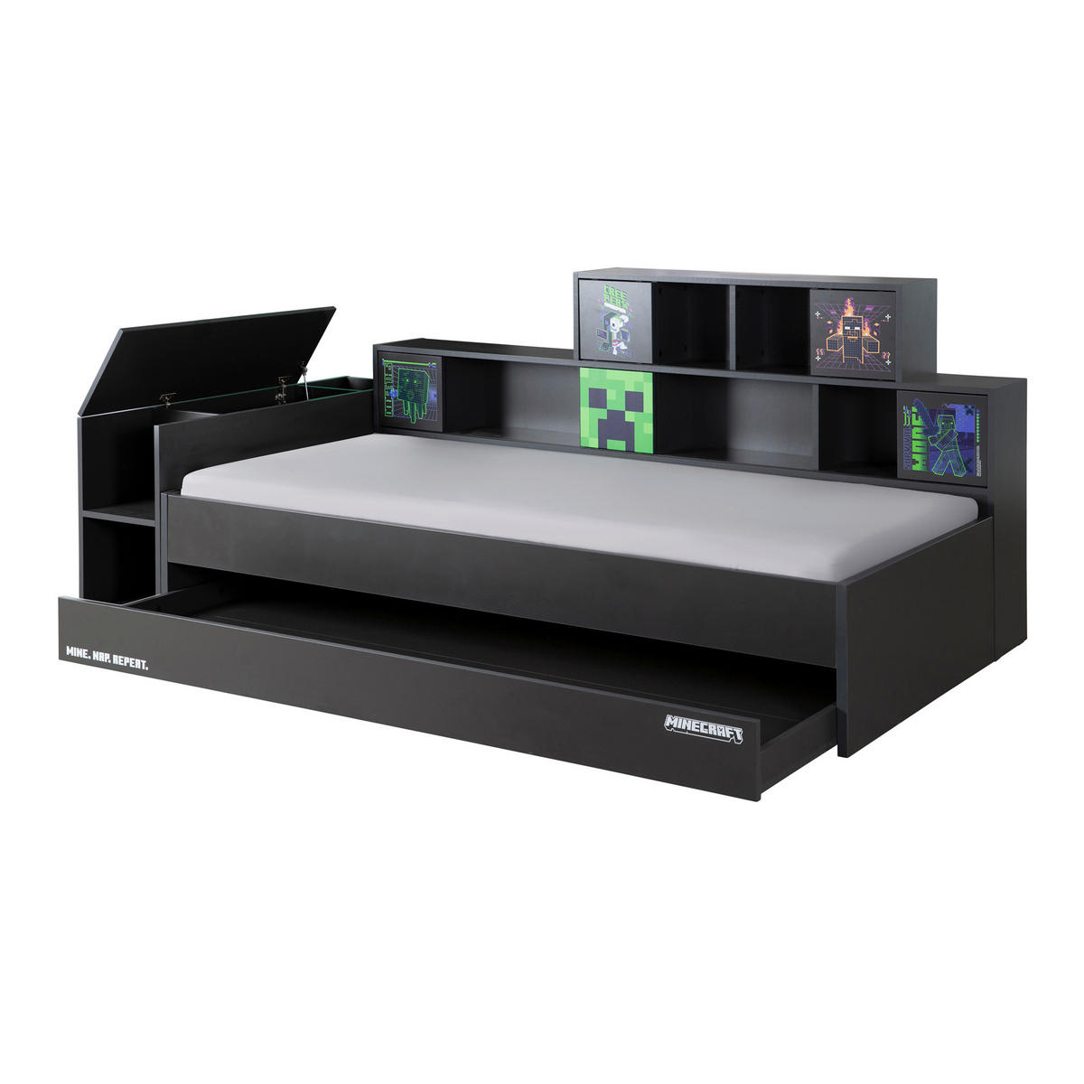 KOPFTEIL 32/61/94 cm  Schwarz  - Schwarz, MODERN (32/61/94cm) - Minecraft