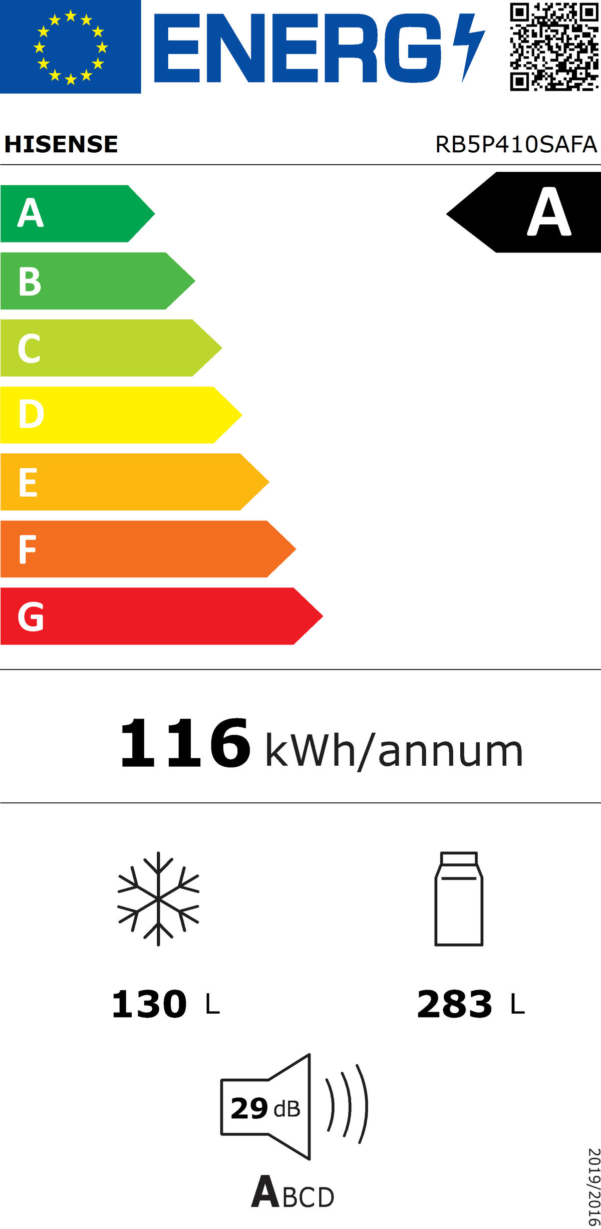 KÜHL-GEFRIER-KOMBINATION 59,5/203/65,8 cm  - Schwarz, Trend (59,5/203/65,8cm) - Hisense