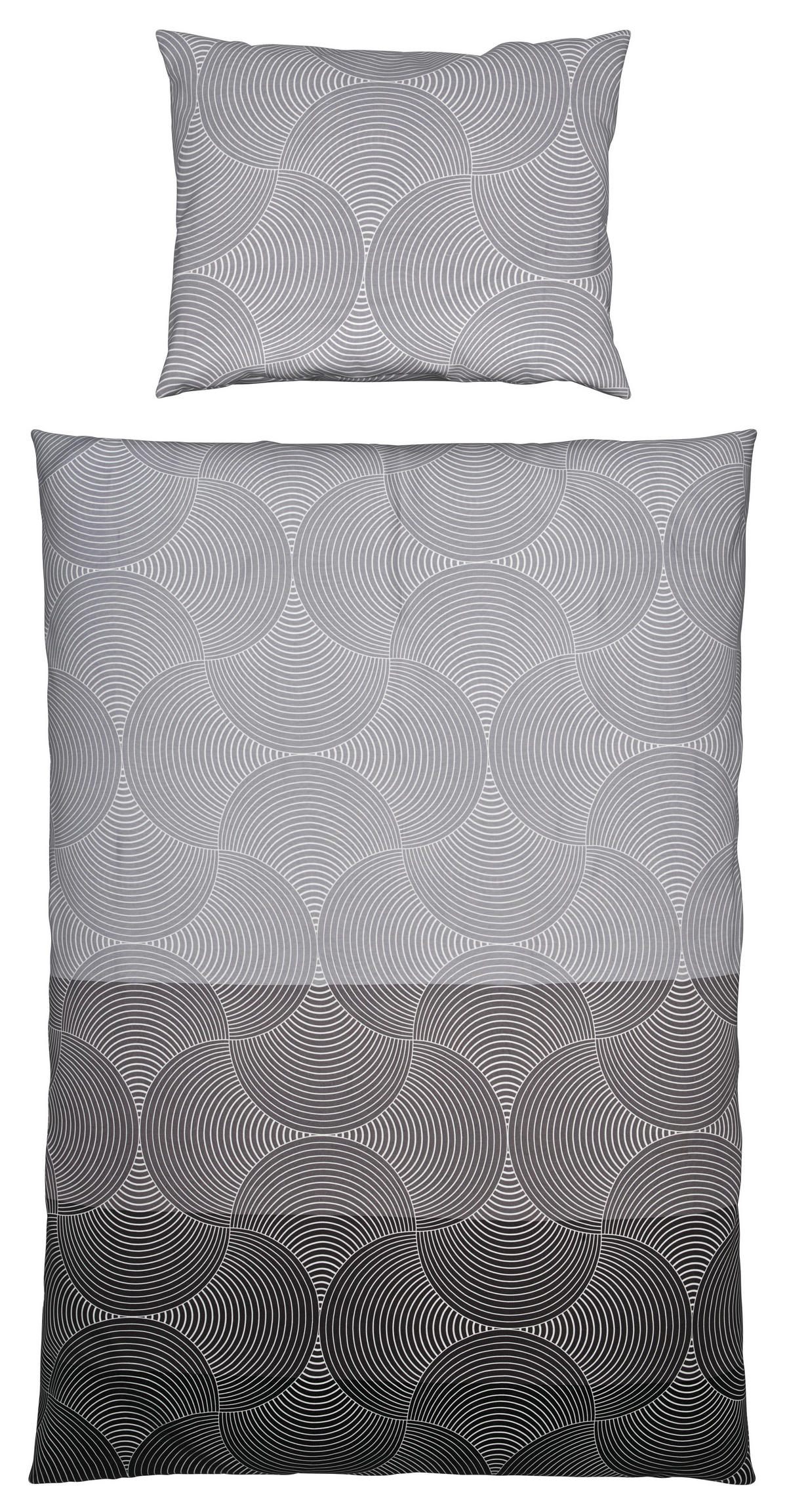 POSTEĽNÁ BIELIZEŇ, satén, antracitová, sivá, strieborná, 140/200 cm - sivá/antracitová, Konventionell, textil (140/200cm) - Bugatti