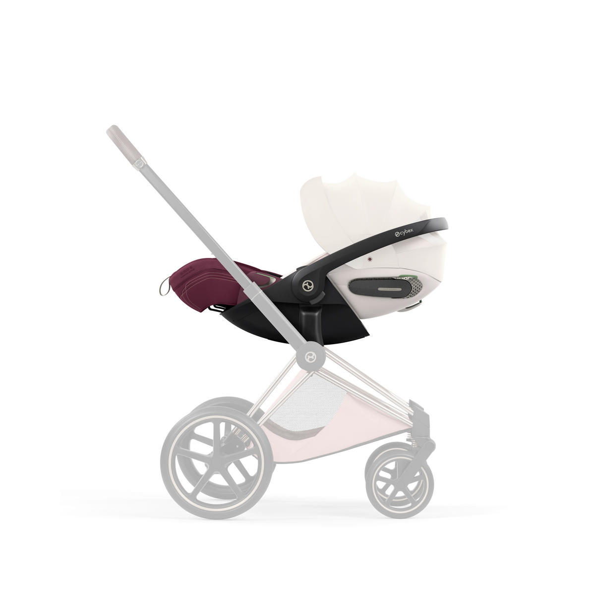 BABYSCHALE  Cloud S Style Quartz Pink  - Dunkelrosa, Basics, Kunststoff/Textil (72/44/37,5cm) - cybex PLATINUM