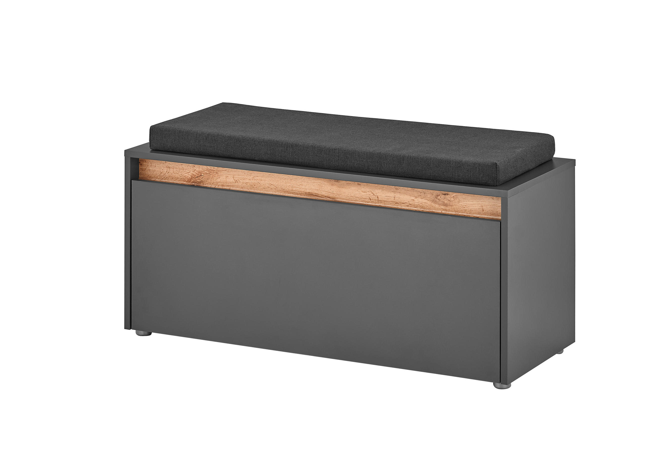 GARDEROBENBANK  in 100/45/40 cm  - Anthrazit/Eiche Wotan, Design, Kunststoff/Textil (100/45/40cm) - Modante