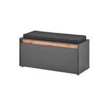 GARDEROBENBANK  in 100/45/40 cm  - Anthrazit/Eiche Wotan, Design, Kunststoff/Textil (100/45/40cm) - Modante