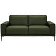 2-SITZER-SOFA in Leder Thymiangrün  - Thymiangrün/Schwarz, Design, Leder/Metall (180/82/92cm) - Johann Jakob