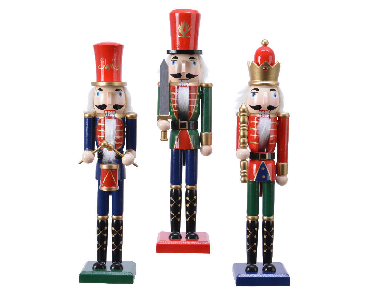 FIGURA KRCKA ORAŠČIĆA - višebojna, Osnovno, drvo (8,5/7,5/38cm) - X-Mas