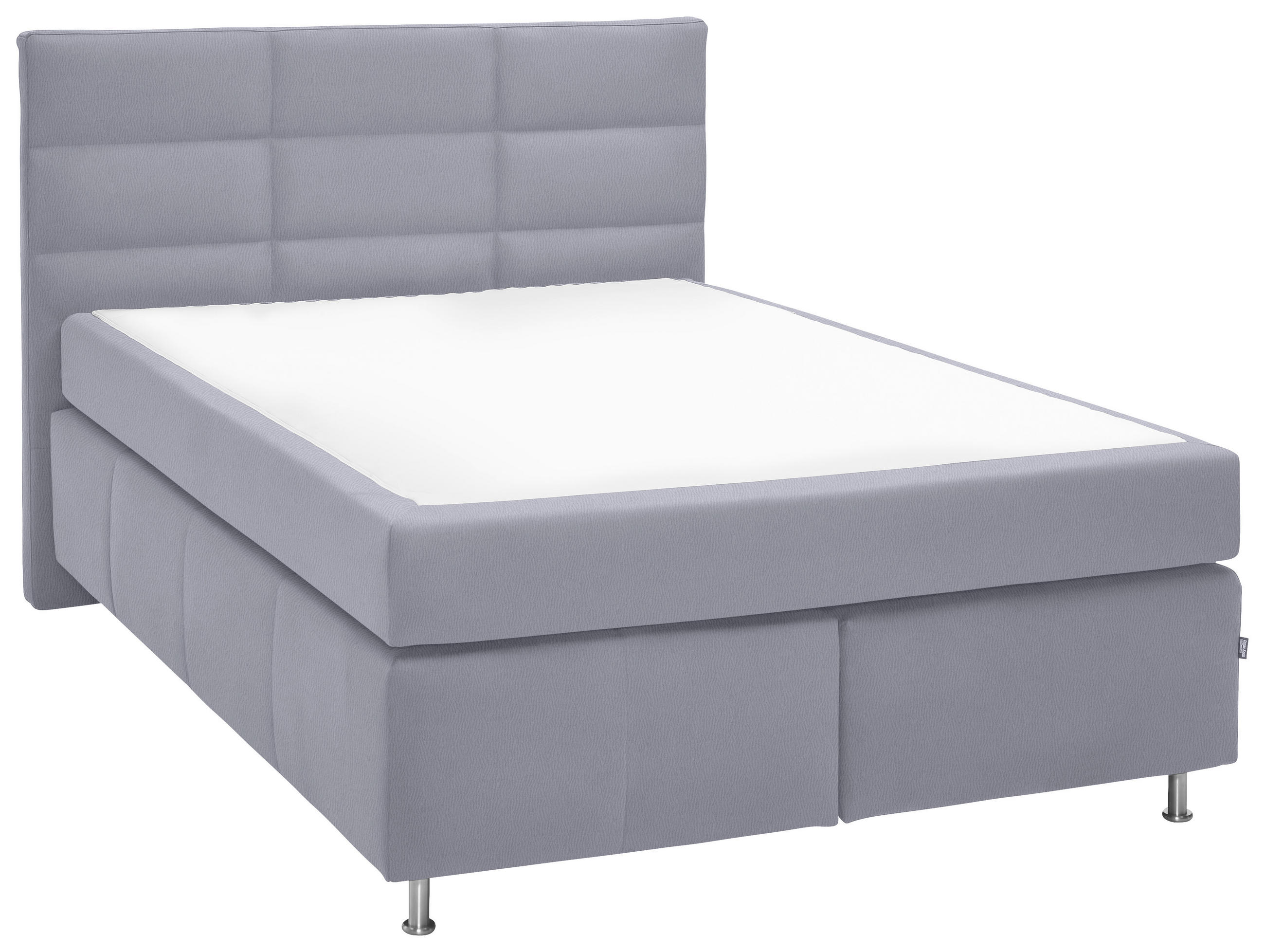 BOXSPRINGBETT 140/200 cm  in Grau  - Alufarben/Grau, Konventionell, Textil/Metall (140/200cm) - Dieter Knoll