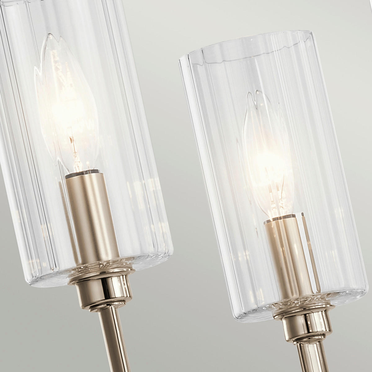 KRONLEUCHTER 68.6/63.1 cm    - Nickelfarben, Konventionell, Glas/Metall (68.6/63.1cm) - Elstead Lighting