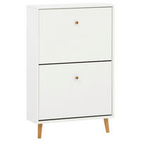 SCHUHKIPPER - Weiß, Design, Holz/Holzwerkstoff (59,8/92,2/19,55cm) - MID.YOU