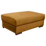 HOCKER Velours Gelb  - Wengefarben/Gelb, LIFESTYLE, Holz/Textil (120/44/75cm) - Carryhome