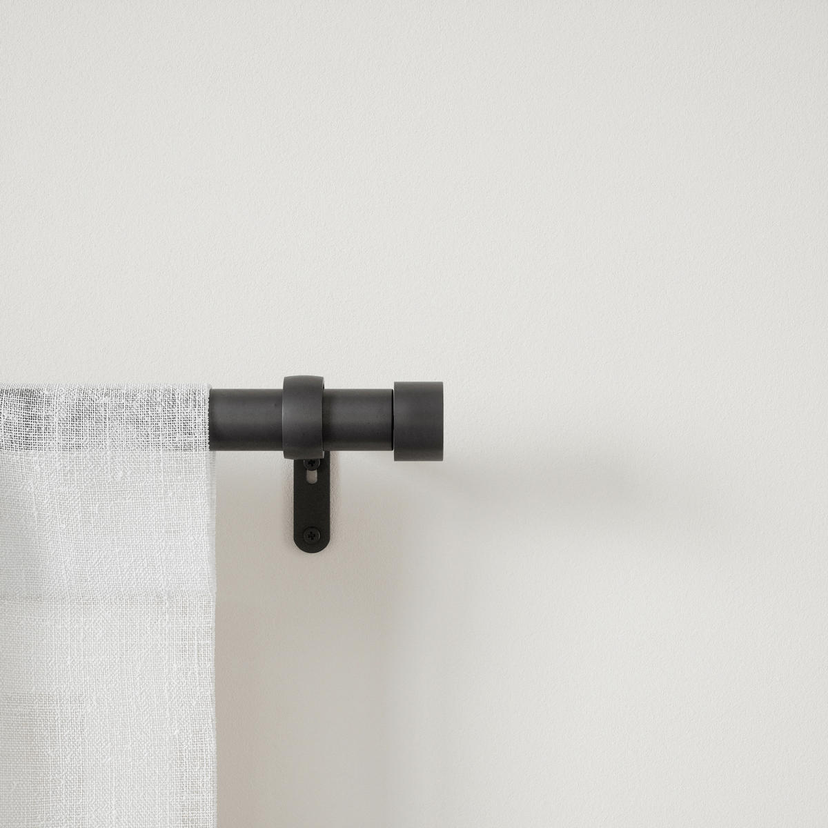 VORHANGSTANGENSET 91-168 cm  - Schwarz, KONVENTIONELL, Kunststoff/Metall (91-168cm) - Umbra