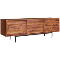 SIDEBOARD 147/50/38 cm  - Sheeshamfarben/Schwarz, Design, Holz/Metall (147/50/38cm) - MID.YOU