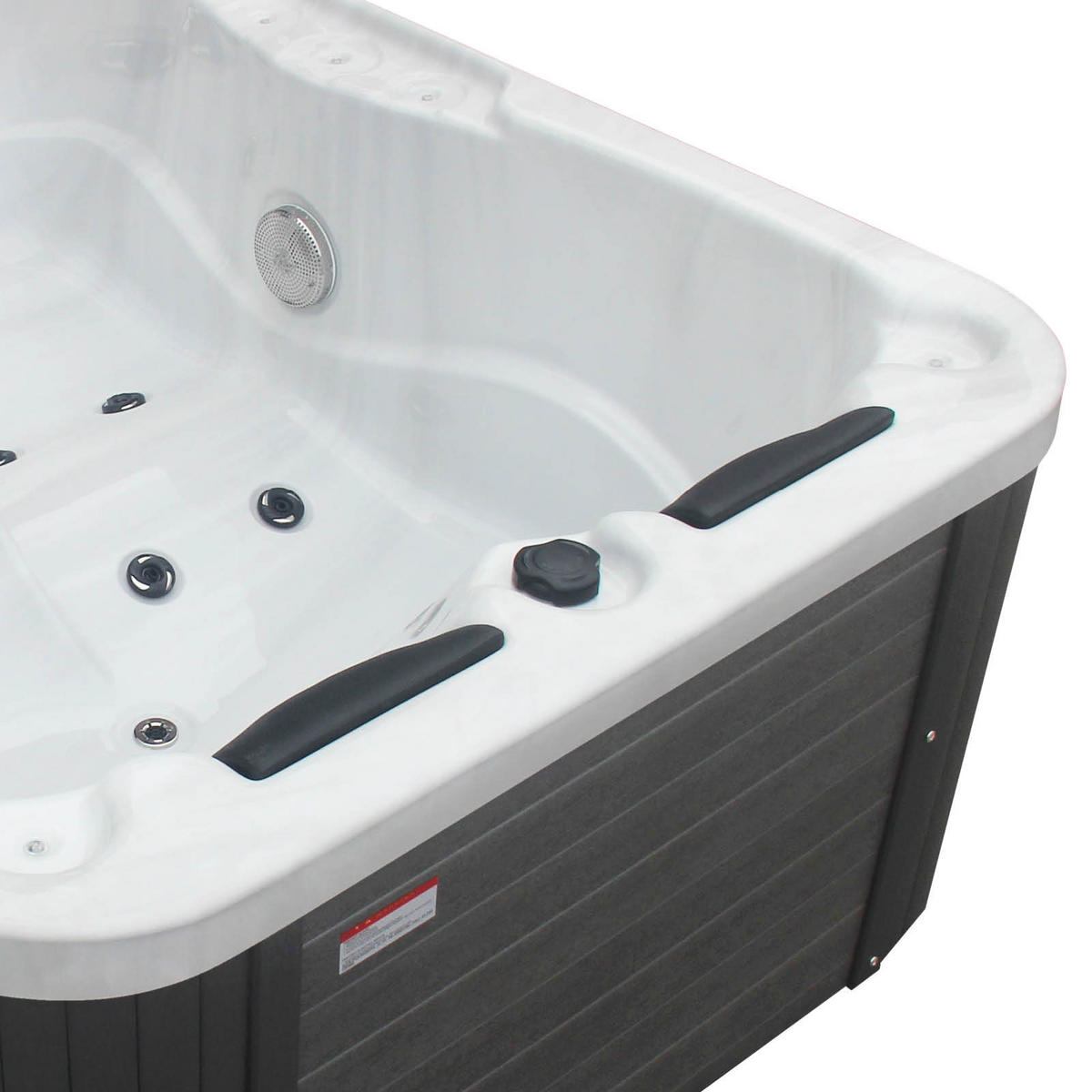 WHIRLPOOL XXL1908 130/205/70 cm  - Schwarz/Weiß, Basics, Kunststoff (130/205/70cm)