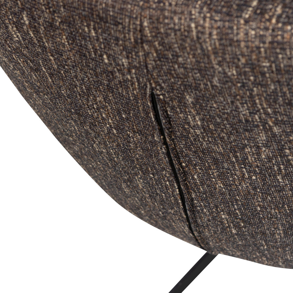 SESSEL in Webstoff Braun  - Schwarz/Braun, Design, Textil/Metall (75/88/94cm) - Livetastic