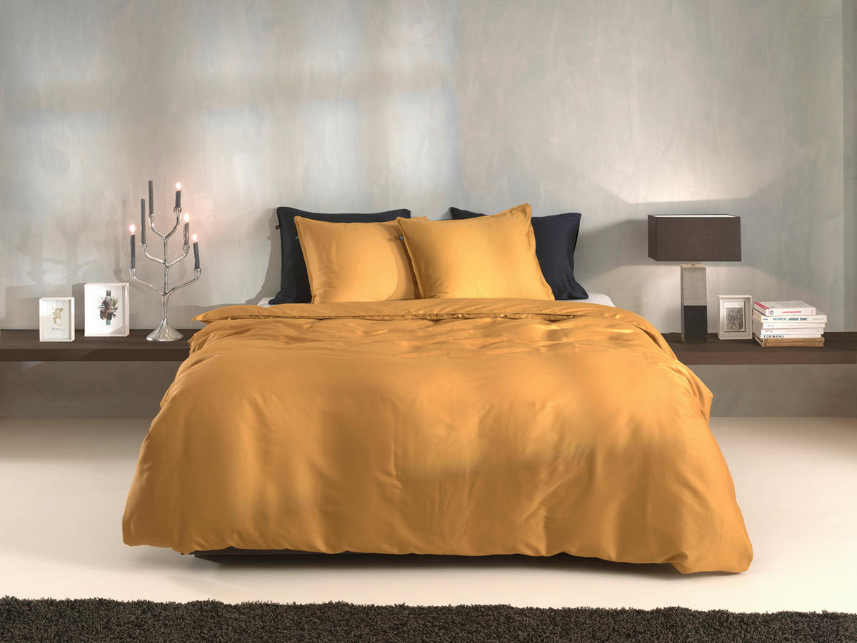 BETTWÄSCHE Satinado Makosatin 200/200 cm  - Goldfarben, Basics, Textil (200/200cm)