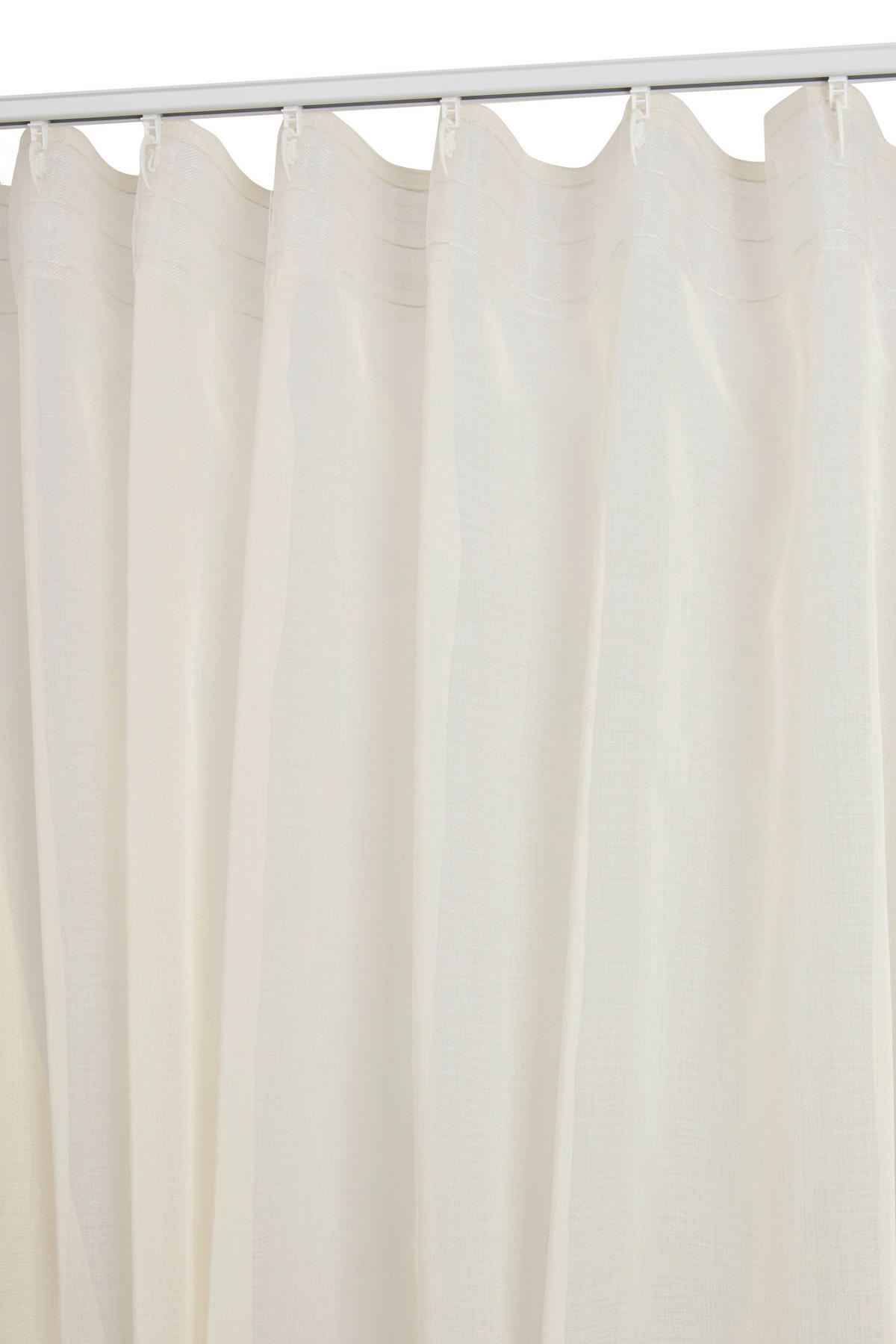 FERTIGVORHANG  transparent   280/300 cm  - Elfenbein, Basics, Textil (280/300cm)