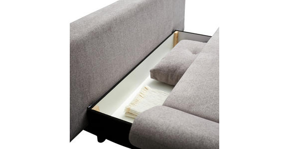 SCHLAFSOFA  in Webstoff Hellgrau  - Buchefarben/Hellgrau, KONVENTIONELL, Holz/Textil (205/86/94cm) - Carryhome
