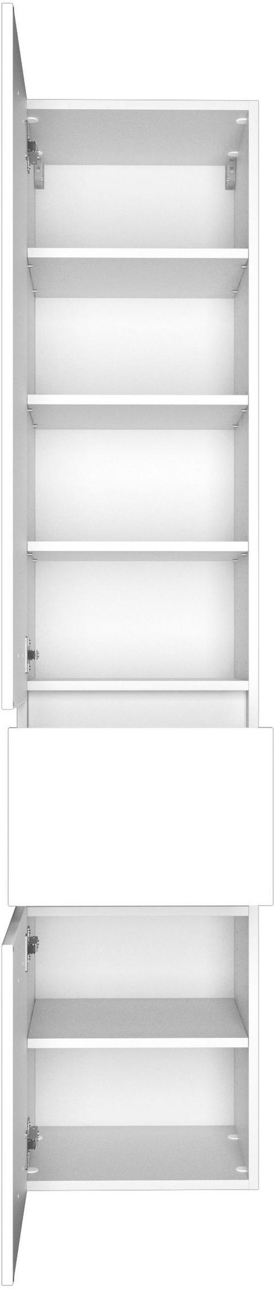 HOCHSCHRANK 40/180/35 cm  - Silberfarben/Weiß, Design, Holzwerkstoff/Kunststoff (40/180/35cm) - Held