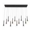 LED-PENDELLEUCHTE JOAKIM 20/135/163 cm   - Schwarz/Braun, Trend, Metall (20/135/163cm) - Lucide