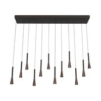 LED-PENDELLEUCHTE 20/135/163 cm  - Schwarz/Braun, Trend, Metall (20/135/163cm) - Lucide