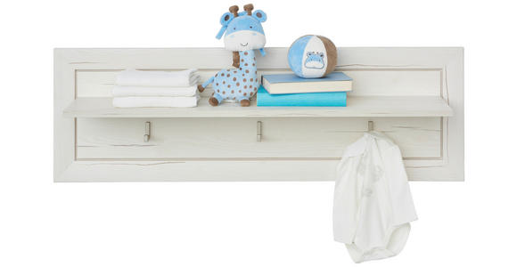 WANDBOARD in 106,2/33,5/21,6 cm Grau, Weiß - Weiß/Grau, Natur, Holzwerkstoff (106,2/33,5/21,6cm) - My Baby Lou