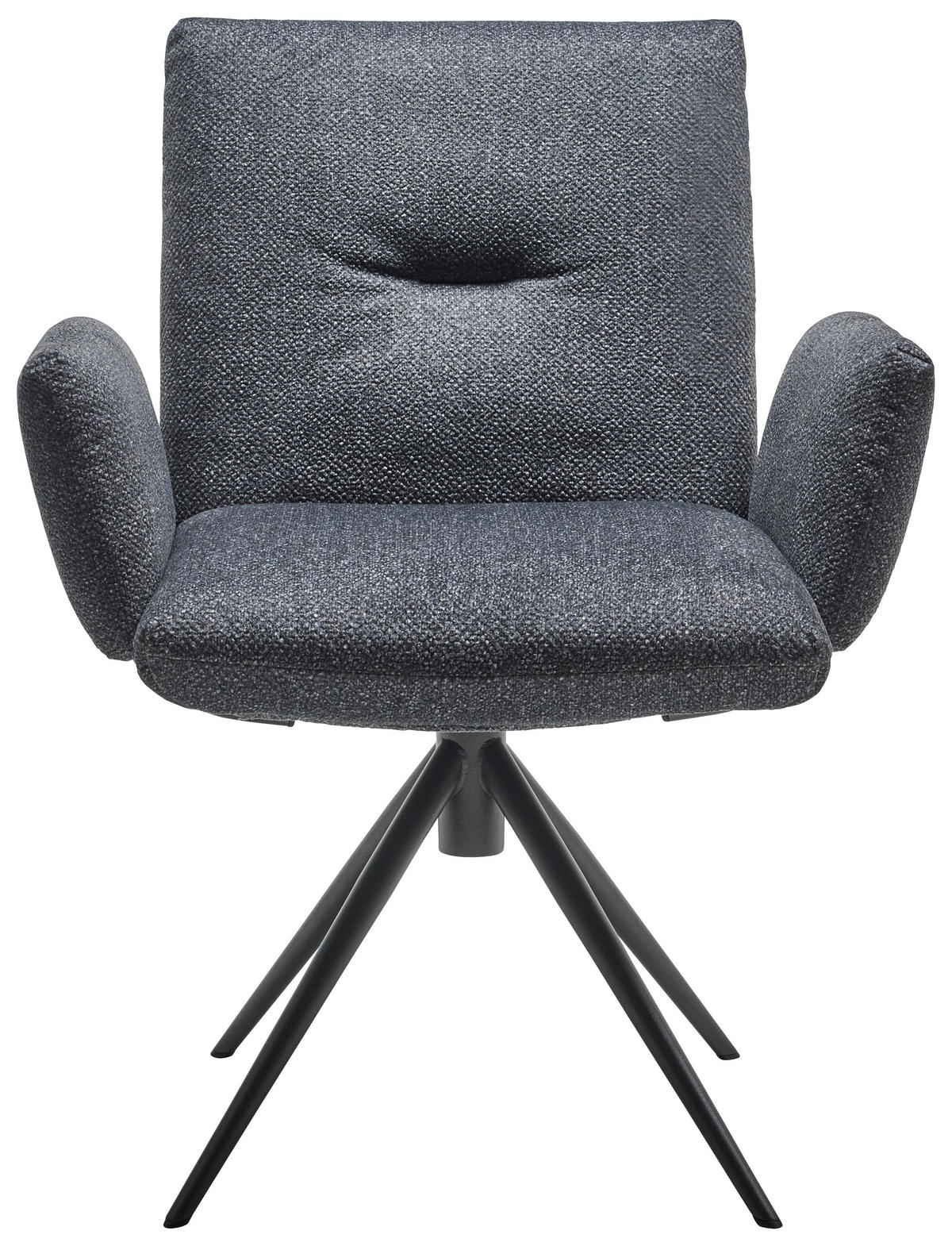 ARMLEHNSTUHL  in Webstoff  - Dunkelgrau/Anthrazit, Design, Textil/Metall (70/89/68cm) - Dieter Knoll