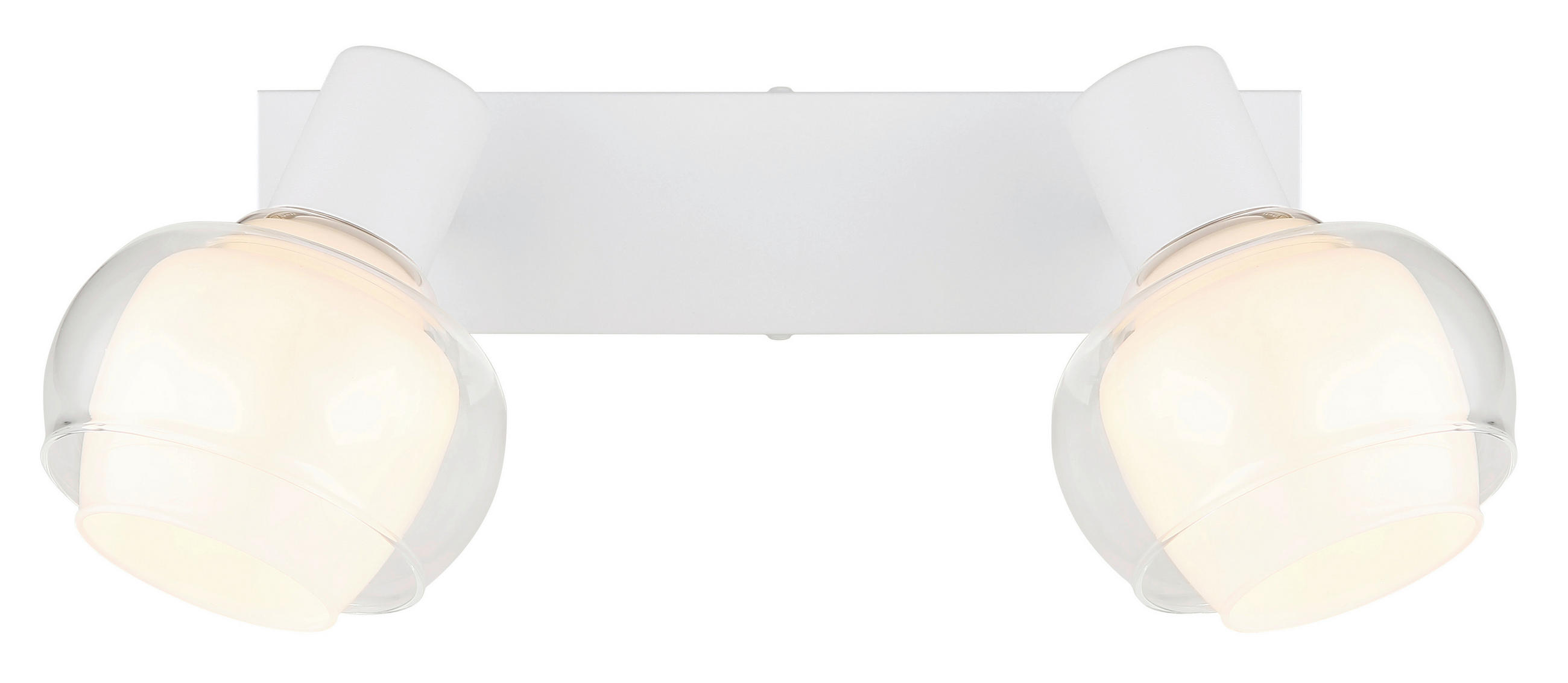 Thumbnail - Globo Strahler, Klar, Opal, Weiß, Chrom, Metall, Glas, 10.5x13.5x26 cm, verstellbare Spotlights, Lampen & Leuchten, Inne...