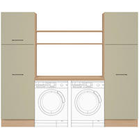 HAUSWIRTSCHAFTSRAUM  in Eichefarben, Salbeigrün  - Eichefarben/Salbeigrün, Basics, Holzwerkstoff (245cm) - Impuls