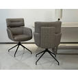 ARMLEHNSTUHL  Stoffauswahl, Sitzfläche 360° drehbar, automatische Rückholfunktion Webstoff  Grau  - Schwarz/Grau, Design, Textil/Metall (62/92/66cm) - Dieter Knoll
