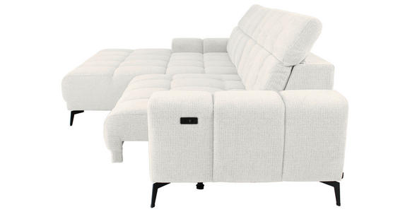 ECKSOFA inkl.Funktionen Beige Chenille  - Beige/Schwarz, MODERN, Textil/Metall (195/300cm) - Xora