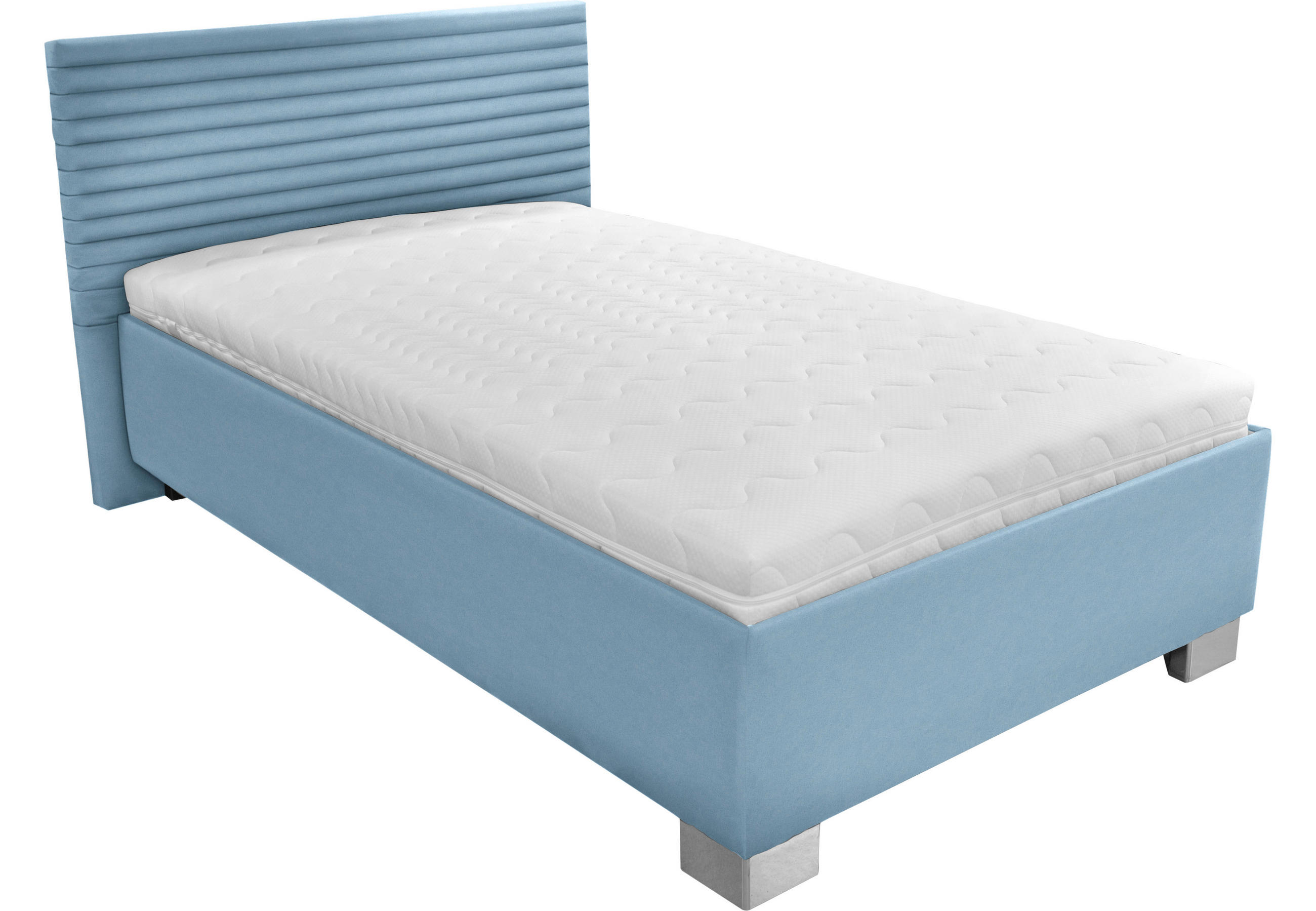 Polsterbett Bettkasten 120x200 Como Hellblau