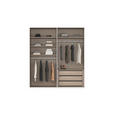 SCHWEBETÜRENSCHRANK 162/223/68 cm 2-türig Weiß  - Alufarben/Weiß, Basics, Glas/Holzwerkstoff (162/223/68cm) - Novel