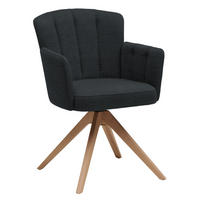 ARMLEHNSTUHL in Holz, Textil Dunkelblau  - Dunkelblau, Design, Holz/Textil (58/83/62cm) - Venjakob