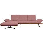 ECKSOFA  in Flachgewebe Altrosa  159/314 cm  - Schwarz/Altrosa, Design, Holz/Textil (159/314cm) - Dieter Knoll