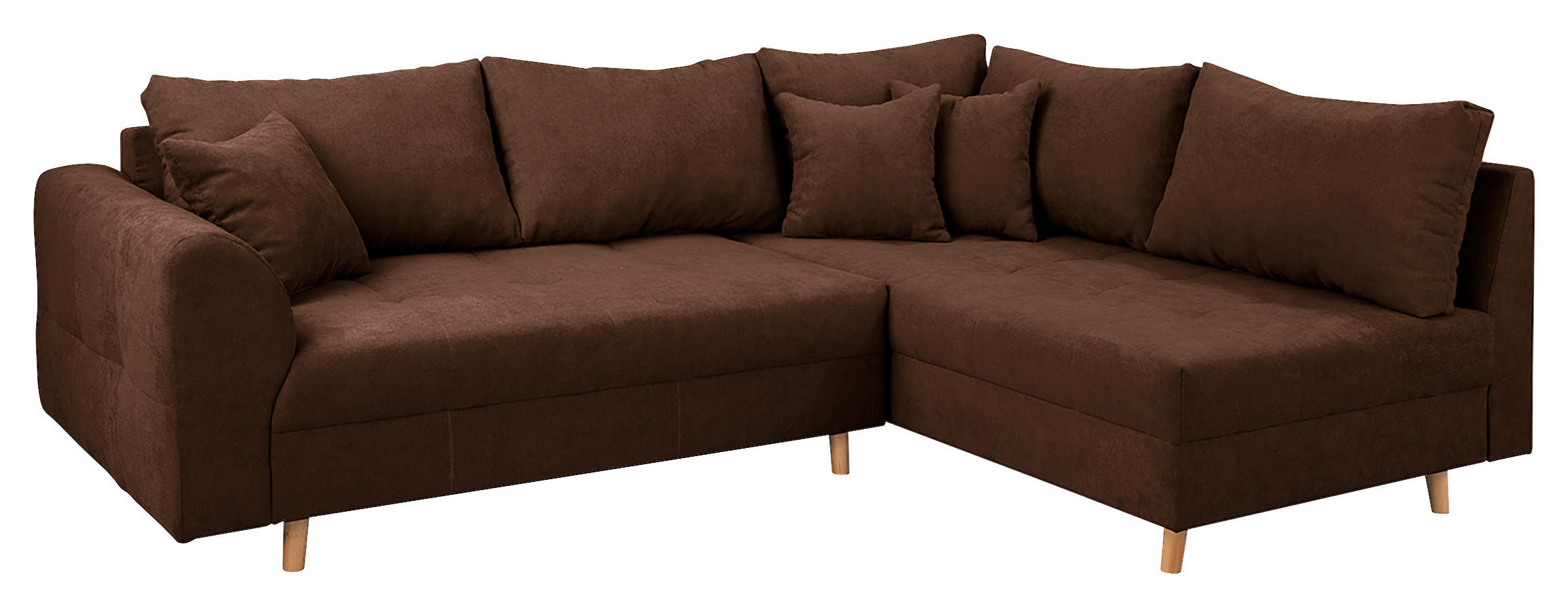 P & B Ecksofa Ariella Dunkelbraun 231x161 cm