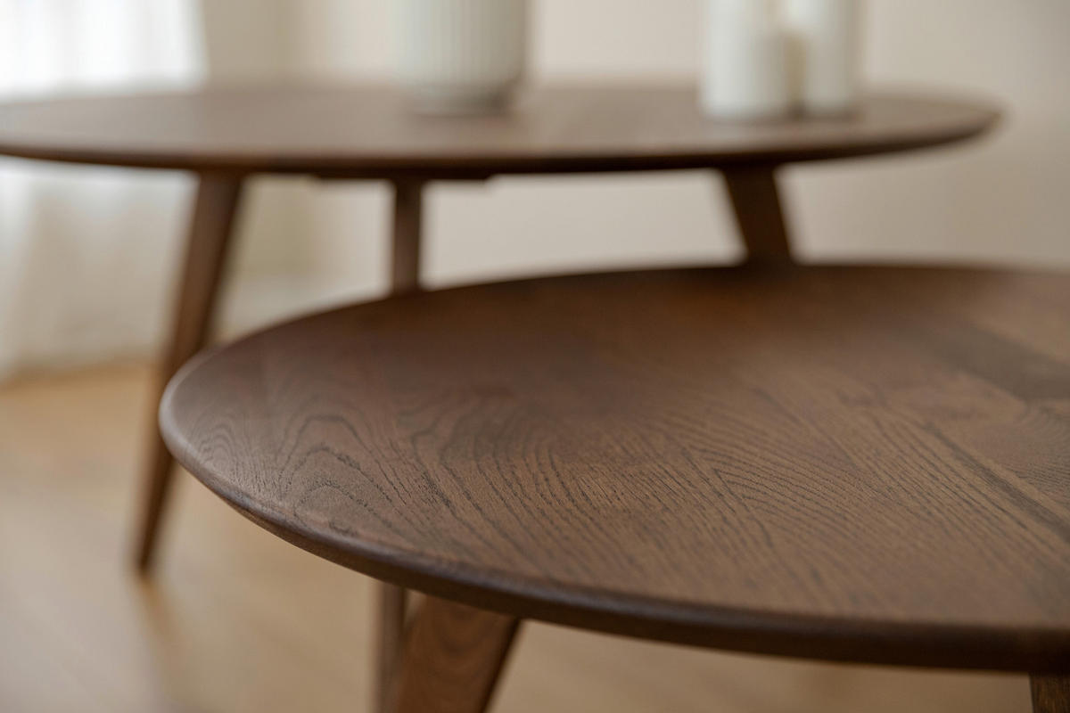 COUCHTISCH Holz 70/70/42 cm  - Eichefarben/Dunkelbraun, Design, Holz (70/70/42cm) - Livetastic