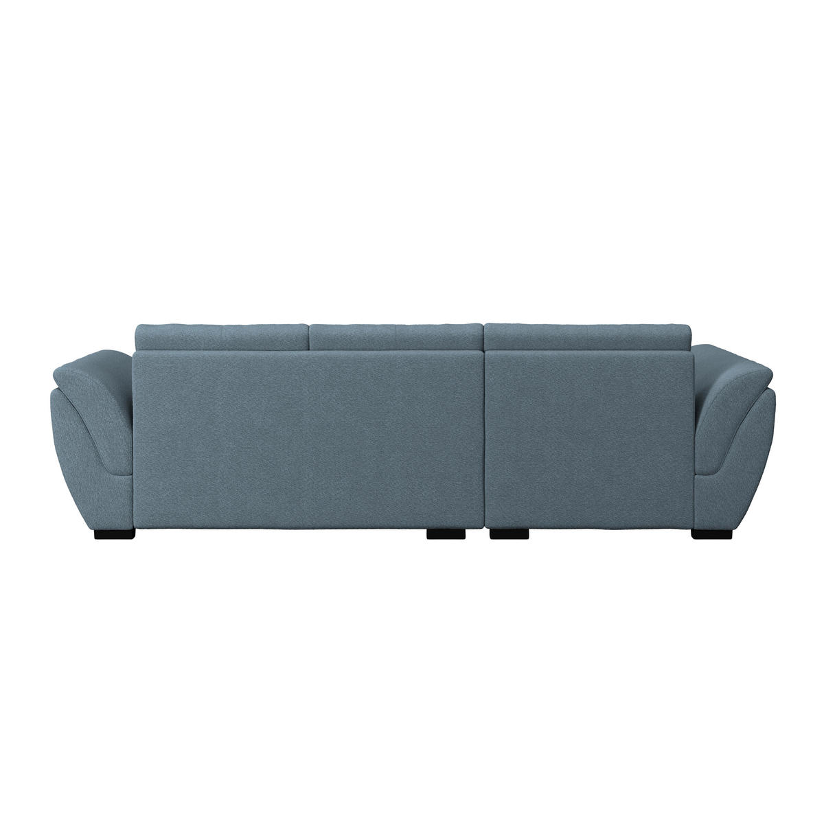 ECKSOFA Blau Zierkissen, Bettkasten, Schlaffunktion, Rücken echt  - Blau/Schwarz, KONVENTIONELL, Kunststoff/Textil (187/278cm) - MID.YOU