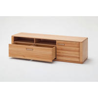 KOMODA POD TELEVIZI, jádrový buk, barvy buku, 179/54/51 cm - barvy stříbra/barvy buku, Design, kov/dřevo (179/54/51cm) - Livetastic