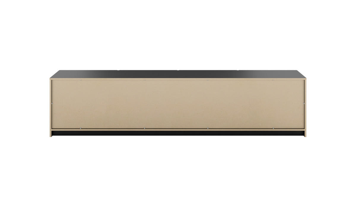 LOWBOARD Bern 224,8/52,3/40 cm 4 Schublade(n) stehend  - Schwarz, Design, Holzwerkstoff (224,8/52,3/40cm) - MID.YOU