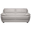 2-SITZER-SOFA in Lederlook Hellgrau  - Hellgrau, Design, Kunststoff/Textil (209/97/100cm) - Livetastic