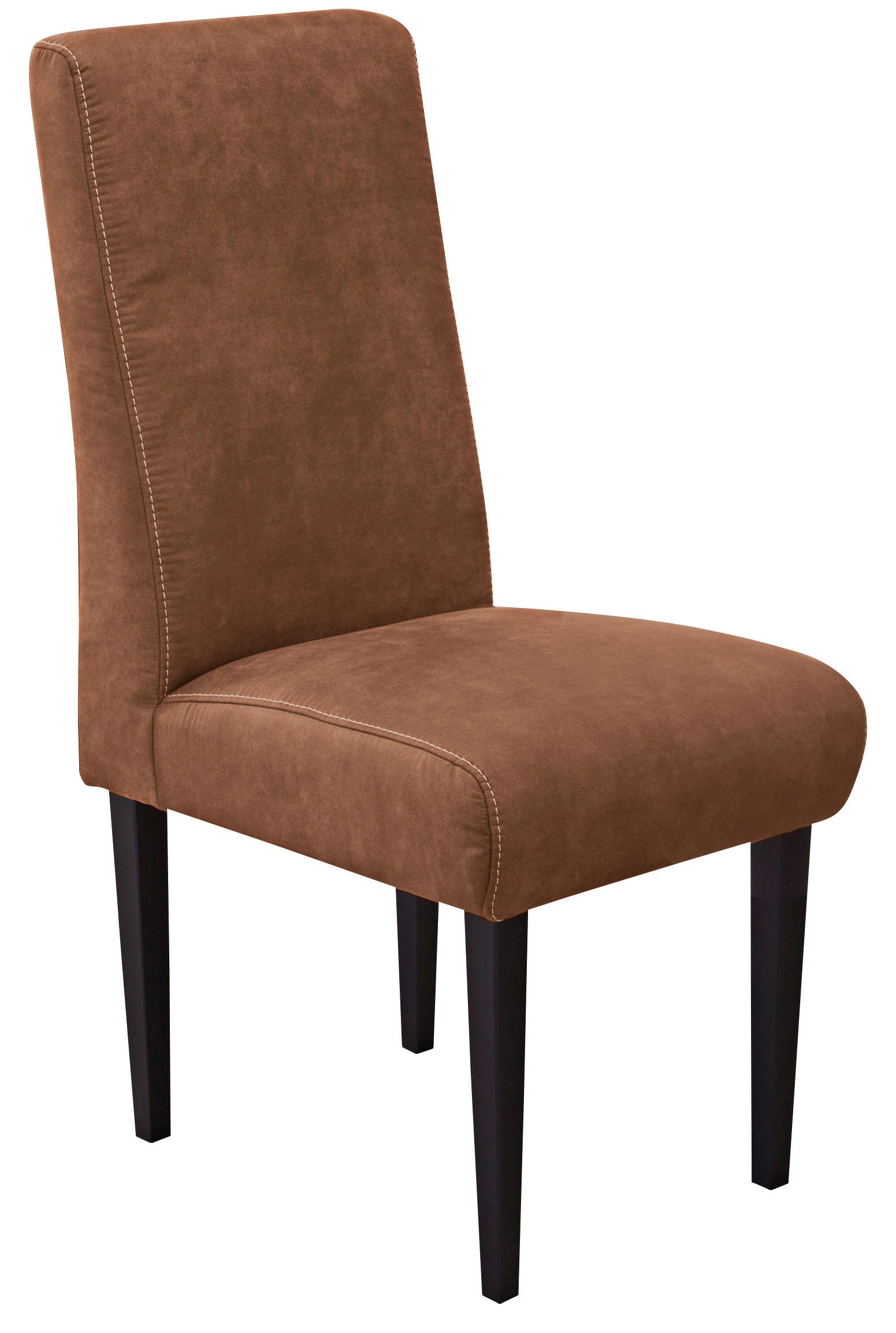 STUHL Mikrofaser Cognac  - Cognac/Beige, KONVENTIONELL, Holz/Textil (48/103/62cm) - Sit & More