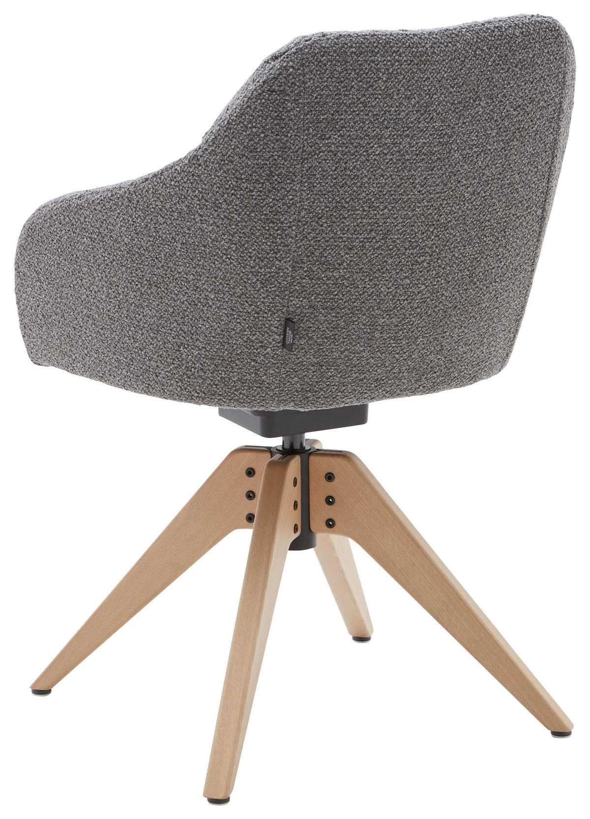 ARMLEHNSTUHL  in Flachgewebe  - Eichefarben/Grau, Design, Holz/Textil (58/82,5-85,25/60cm) - Johann Jakob