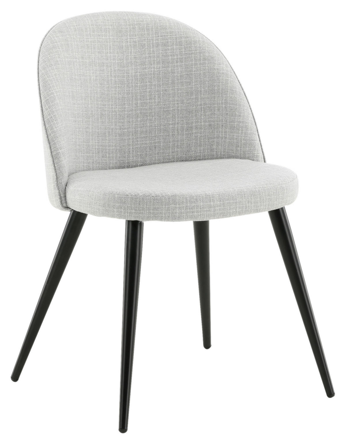 STOLSET 2 styck stål textilväv  - ljusgrå/svart, Design, metall/textil (50/77/48cm) - Livetastic