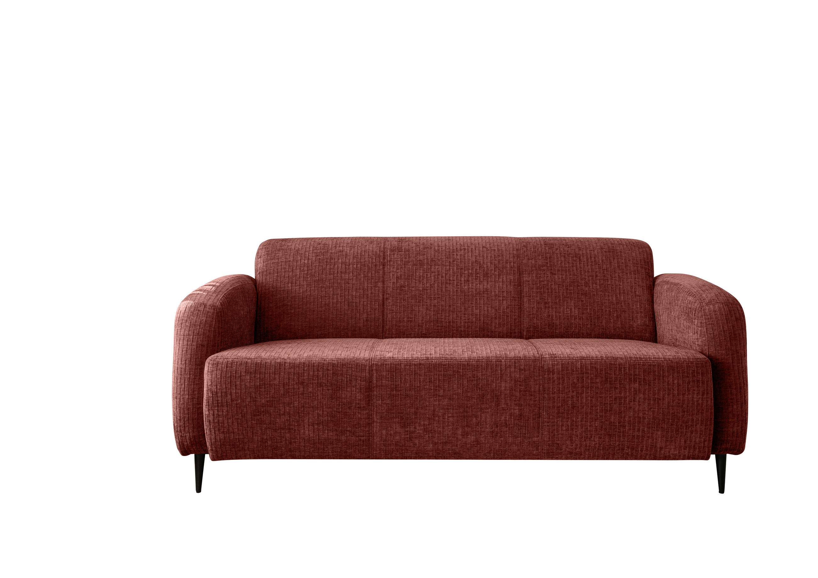 3-SITZER-SOFA Mikrofaser Koralle  - Koralle/Schwarz, MODERN, Textil/Metall (180/76/90cm) - Livetastic