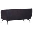 2-SITZER-SOFA Mikrofaser Anthrazit, Braun  - Anthrazit/Schwarz, KONVENTIONELL, Textil/Metall (165/79/85cm) - Carryhome