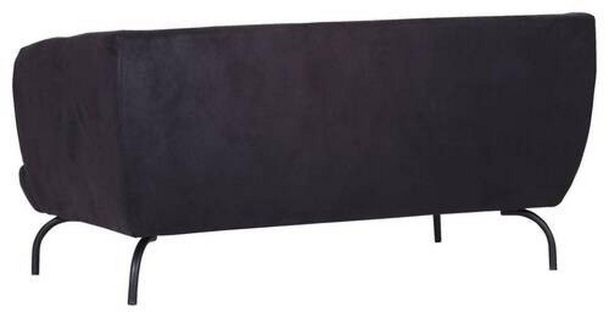 2-SITZER-SOFA in Mikrofaser Anthrazit, Braun  - Anthrazit/Schwarz, Konventionell, Textil/Metall (165/79/85cm) - Carryhome