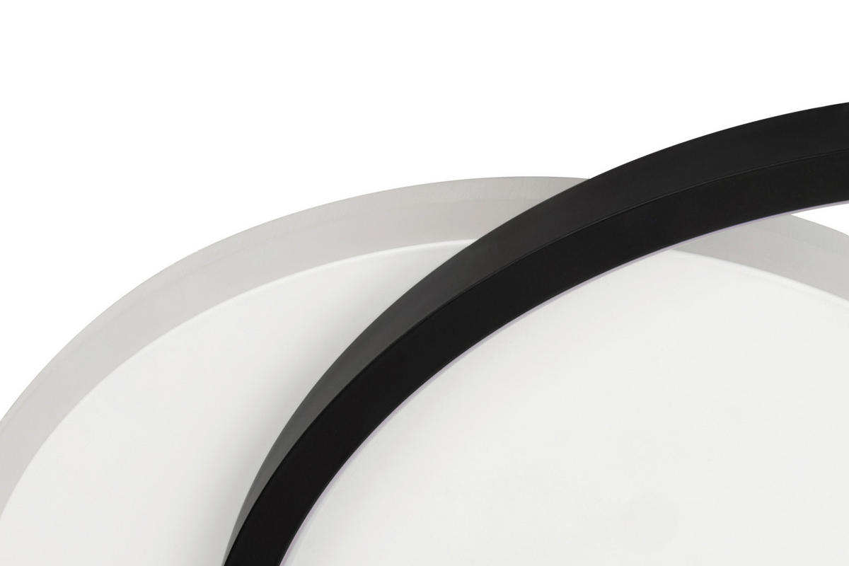 LED-TAKLAMPA Glendale 21 W 45,5/38,5/7 cm  - vit/svart, Basics, metall/plast (45,5/38,5/7cm) - Novel