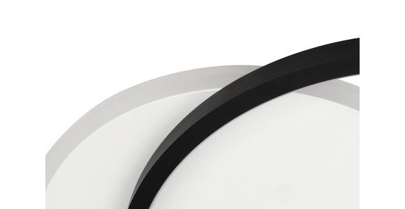 LED-DECKENLEUCHTE 45,5/38,5/7 cm - Schwarz/Weiß, Basics, Kunststoff/Metall (45,5/38,5/7cm) - Novel